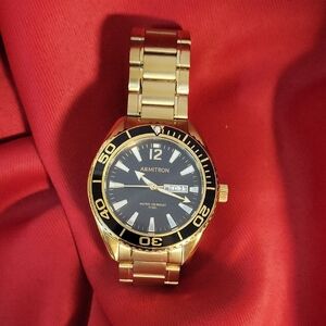 Armitron Black Dial Gold Bracelet  Stainless Steel Watch